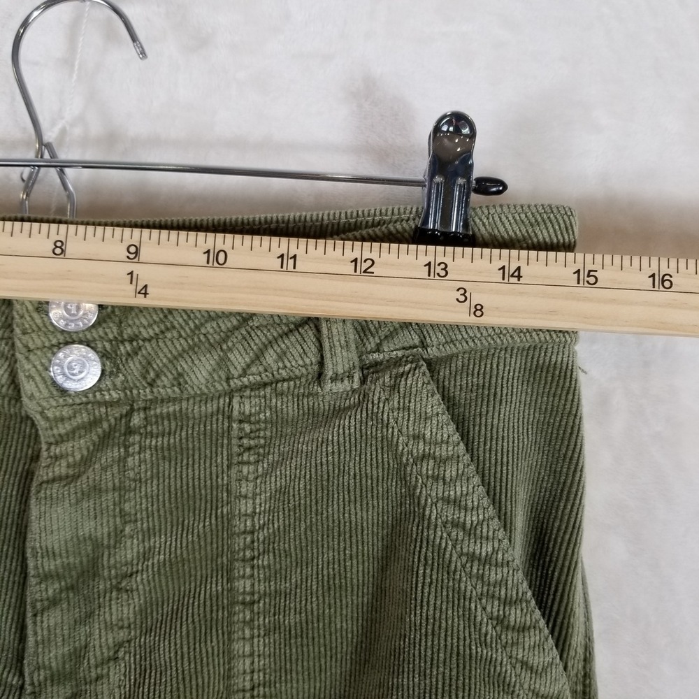 Pilcro Anthropologie Utility Pants Sz 29 Olive Green Corduroy‎ Articulated Knee - Picture 5 of 7